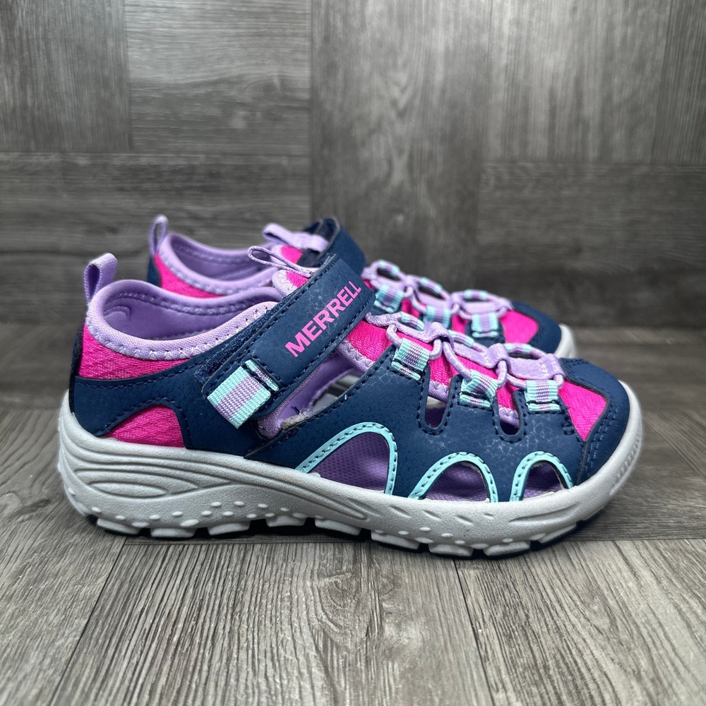Merrell Hydro Trekker Kids 11M Navy Pink Water Hiking Sandals NEW